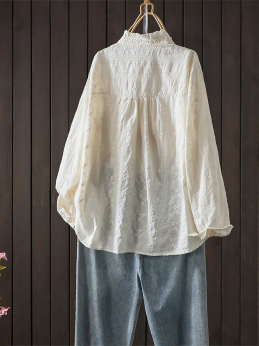 レトロレースカラーブラウス