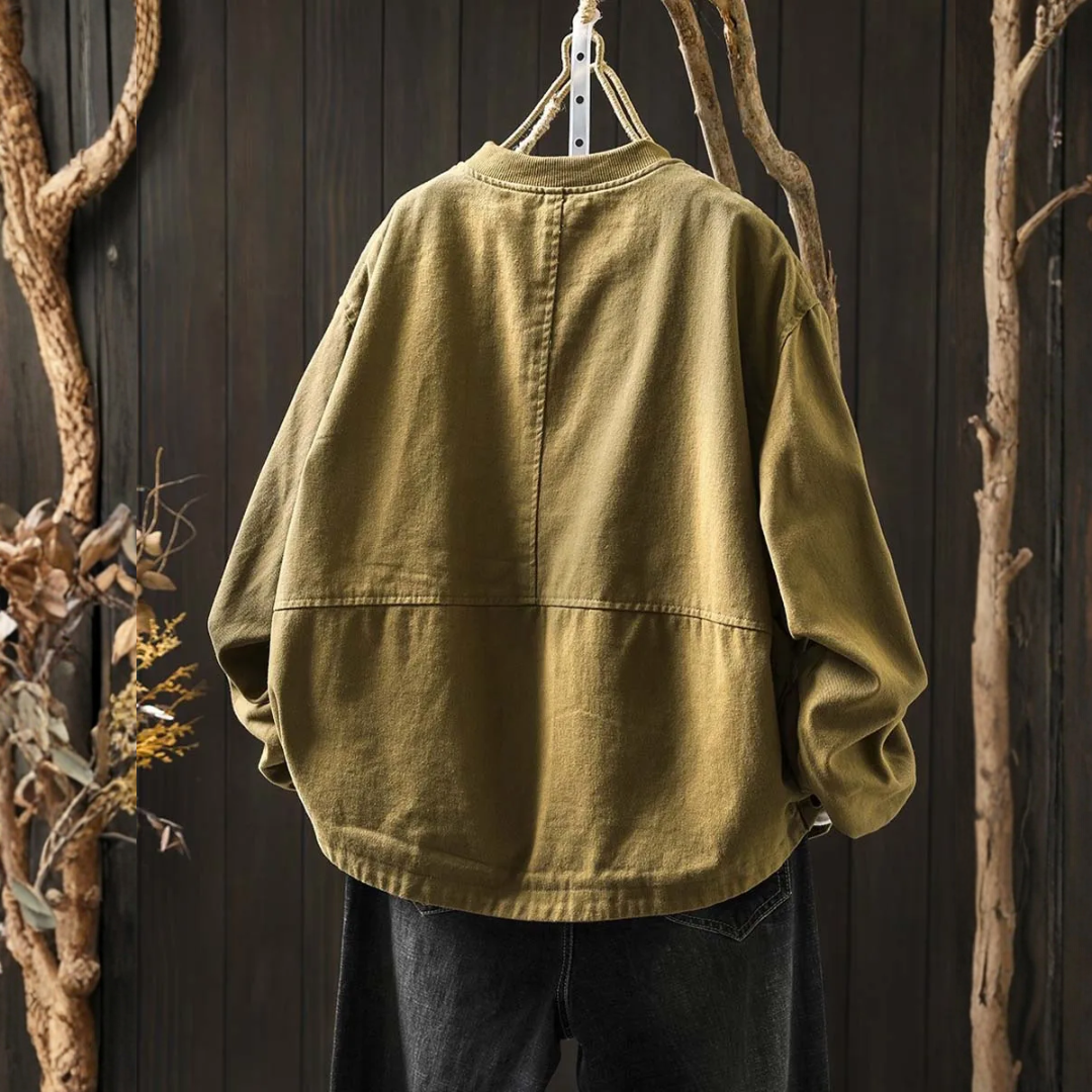 レトロなワークスタイルのベースボール・ジャケット