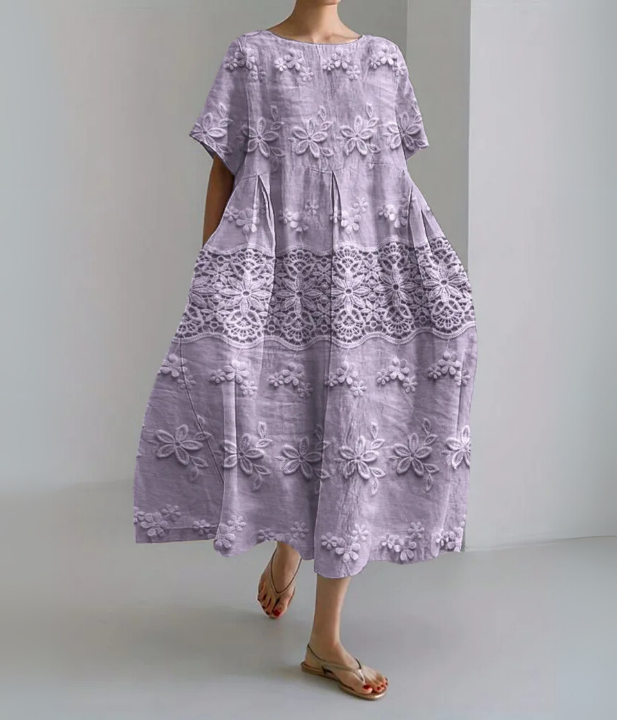 ブルーフローラルアズテックブラウス