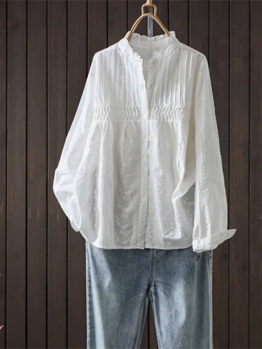 レトロレースカラーブラウス