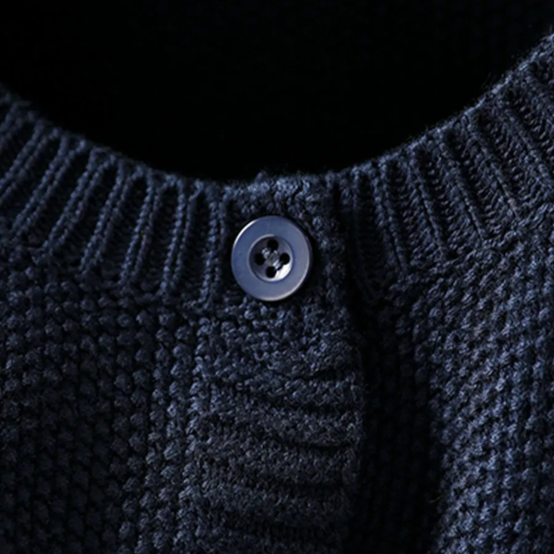 レースポケット付きルーズニットカーディガン