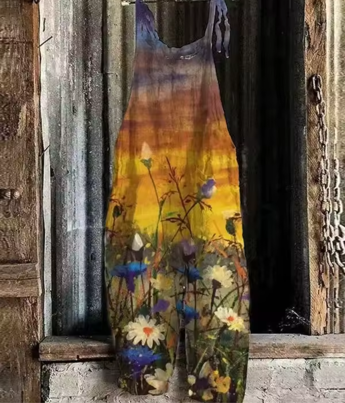 サンセットボヘミアン風ジャンプスーツ