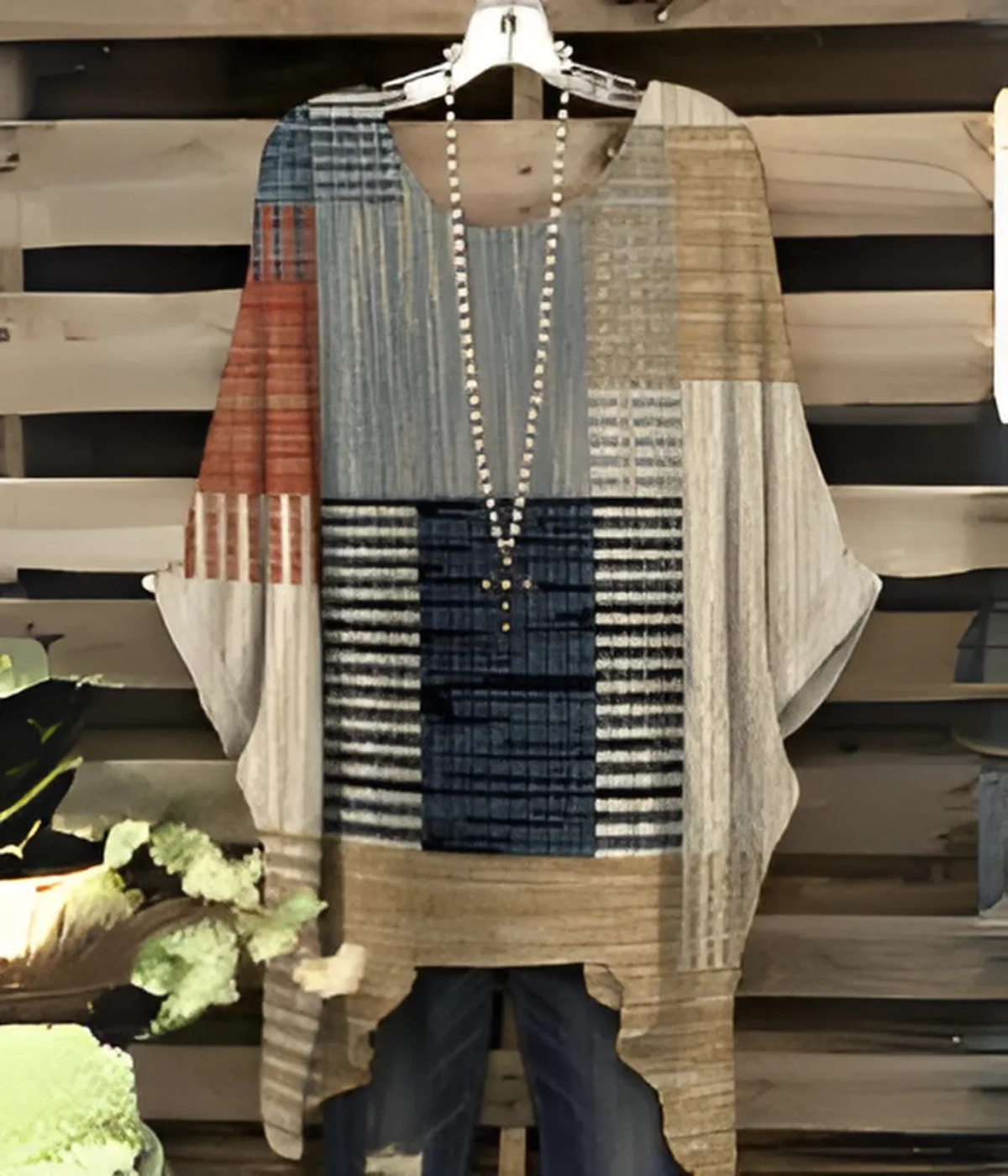 ボーホー・リニア・アート・プリント・トップス