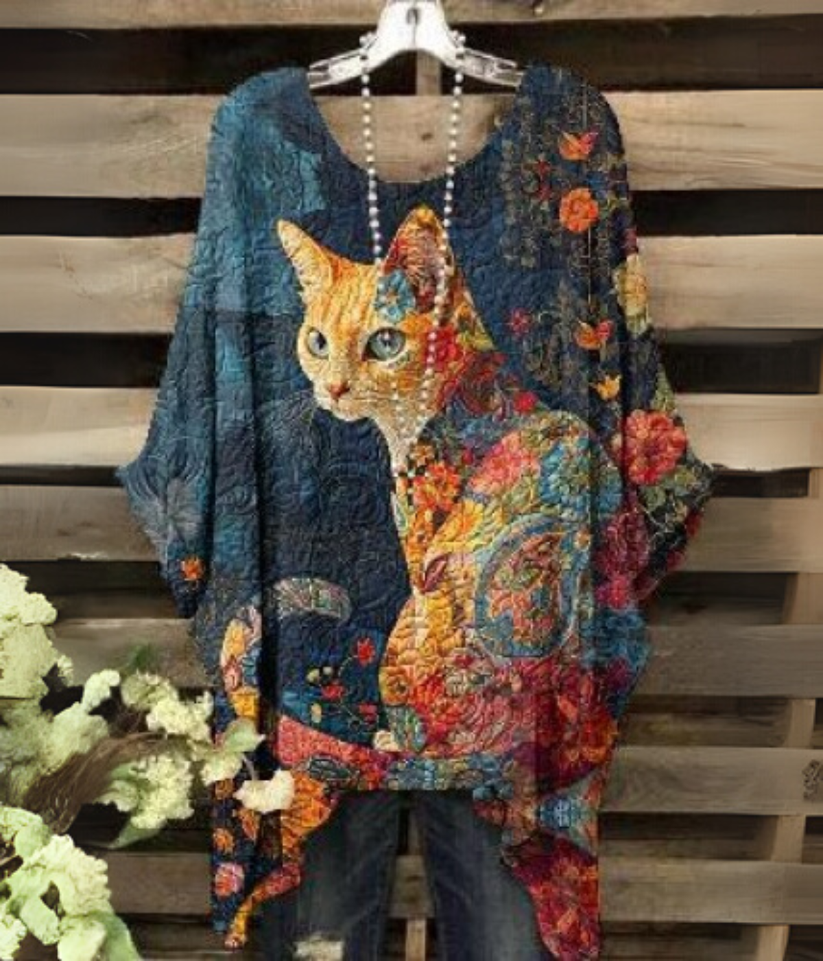 ボホ・キャット・プリント・トップス