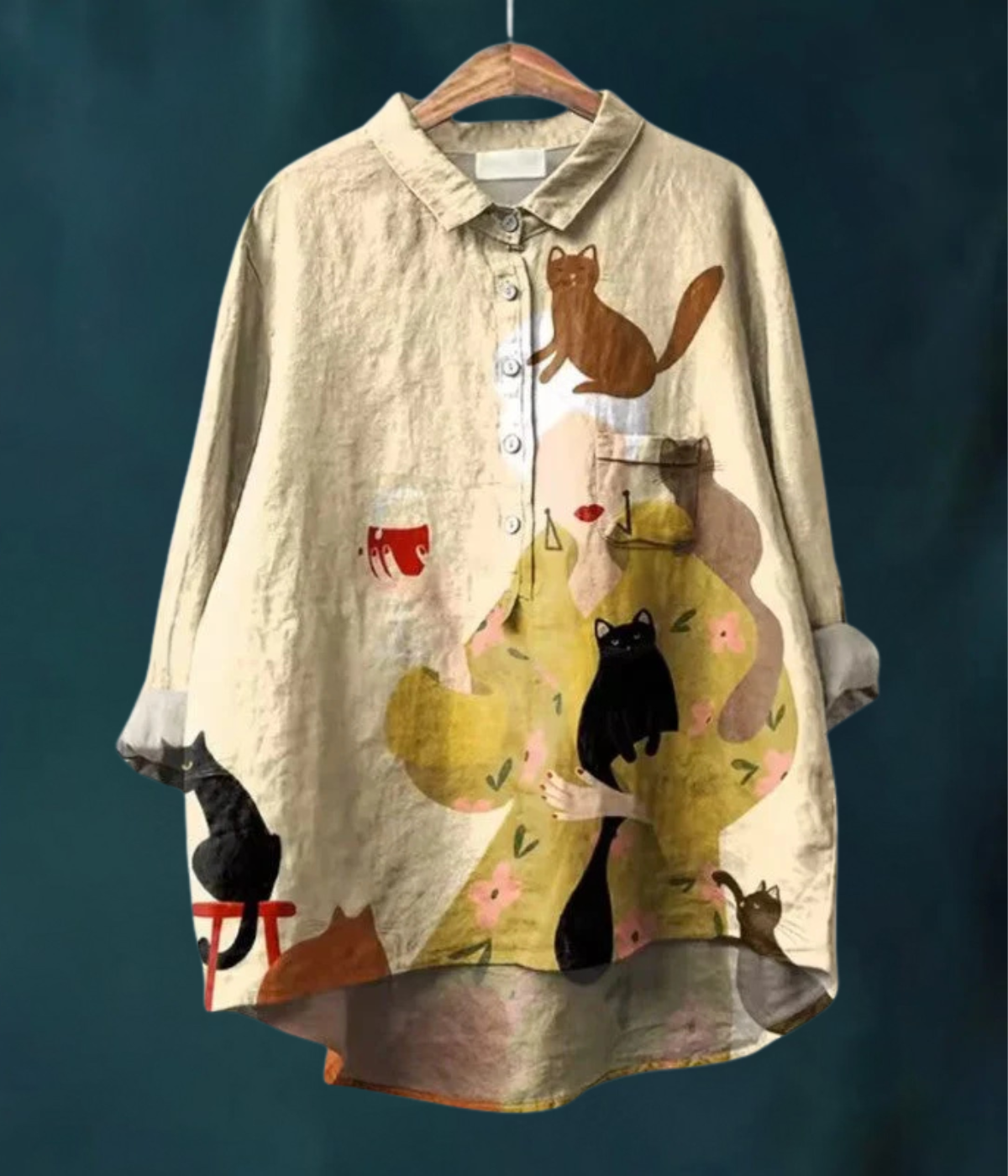 ペットプリントブラウス