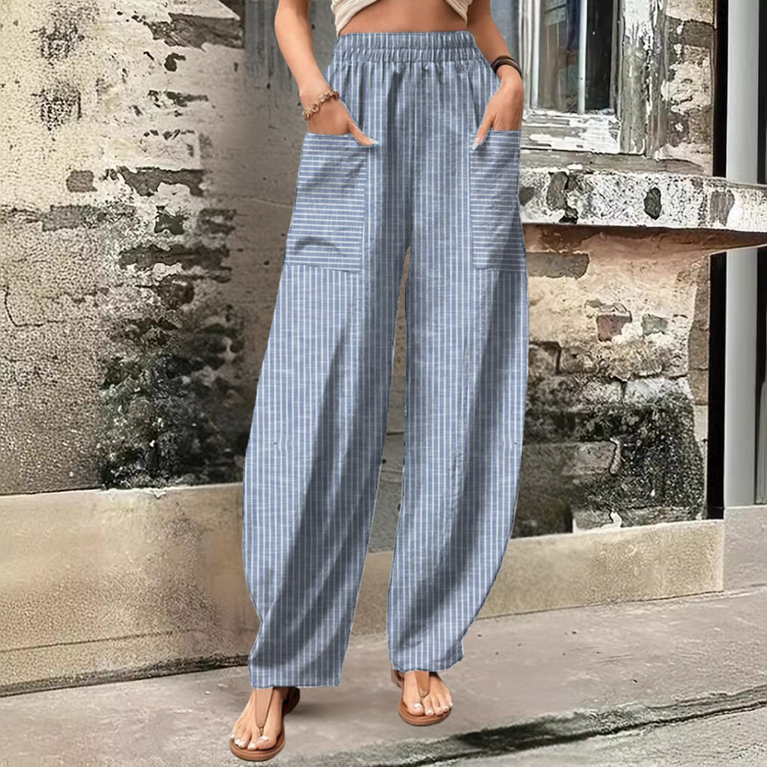 レトロスタイルの夏用パンツ