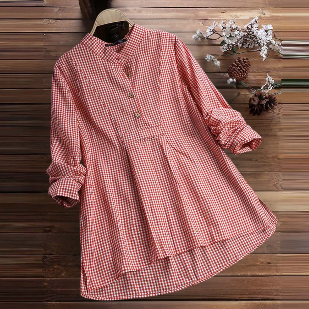 長袖襟付きブラウス