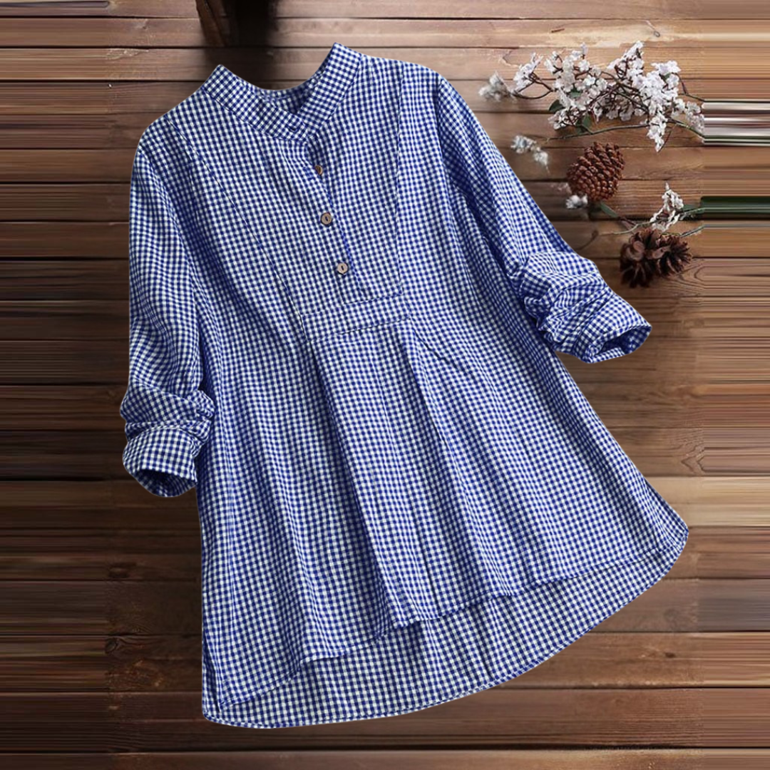 長袖襟付きブラウス