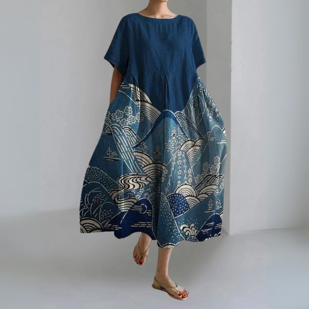 ロングワイドサマードレス