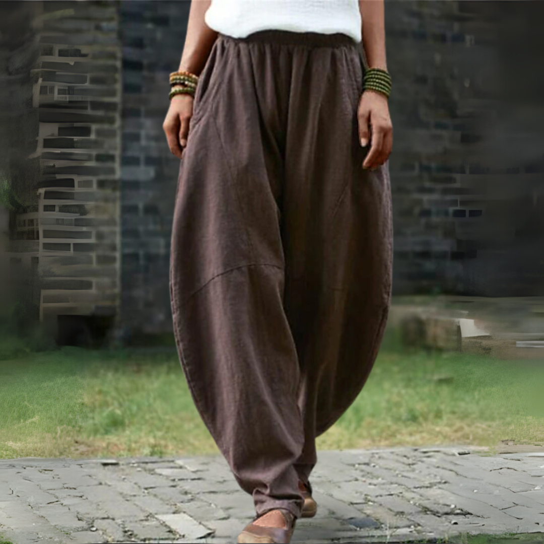 コットンリネン サマーパンツ