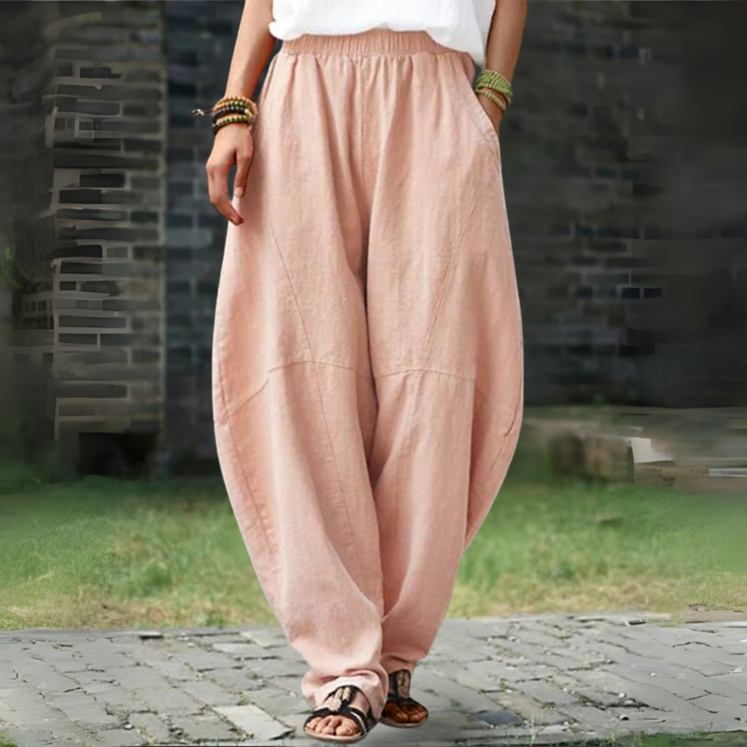 コットンリネン サマーパンツ