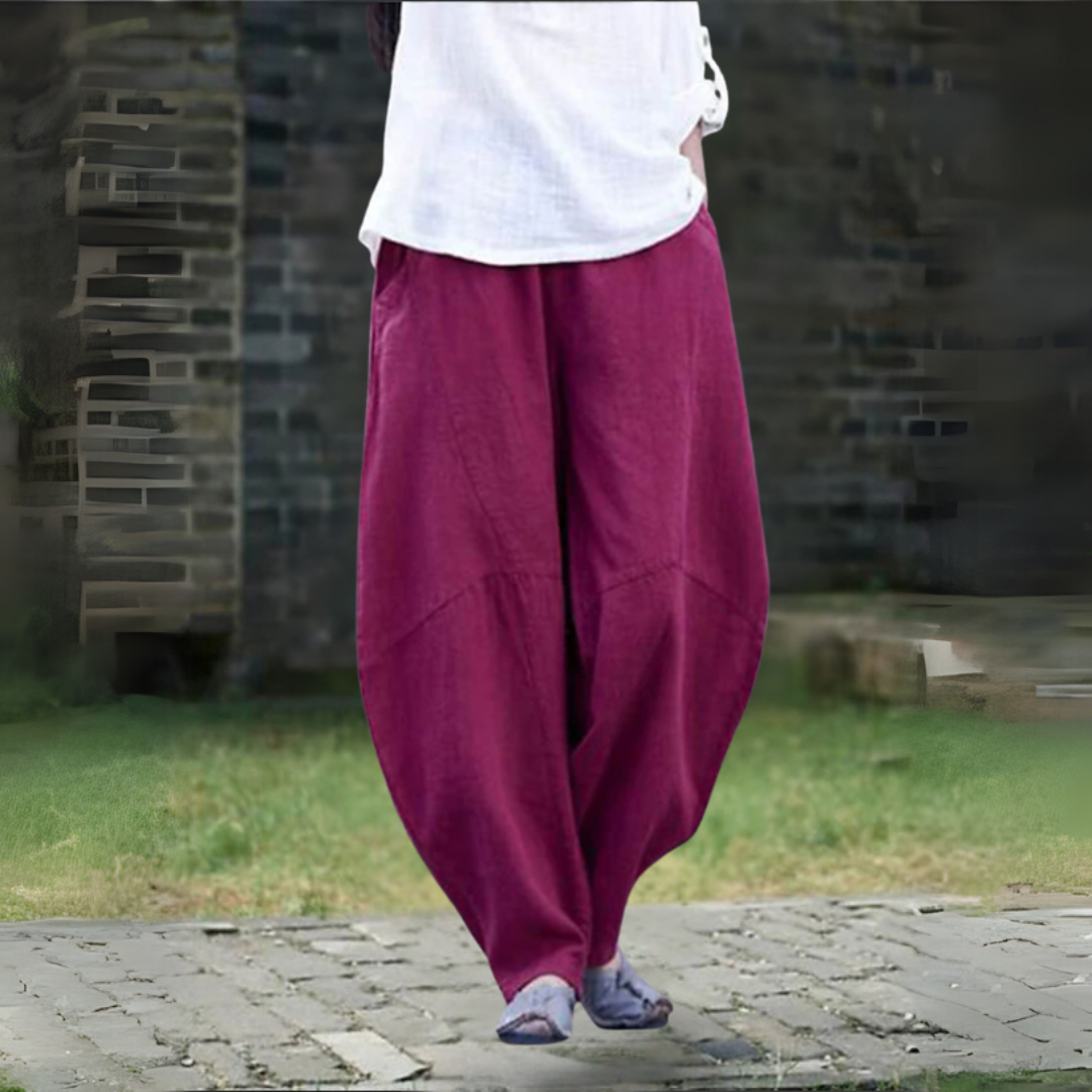 コットンリネン サマーパンツ