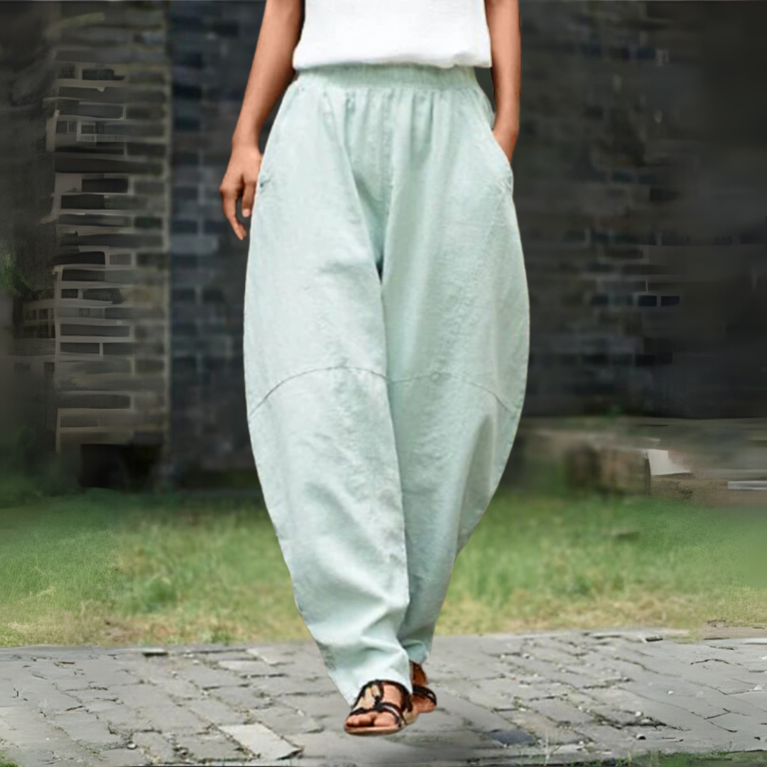 コットンリネン サマーパンツ