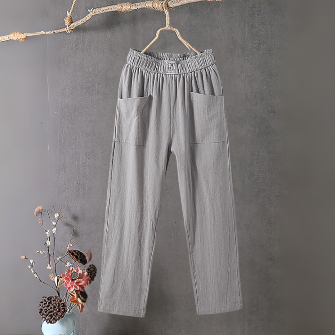 コットンリネン サマーパンツ