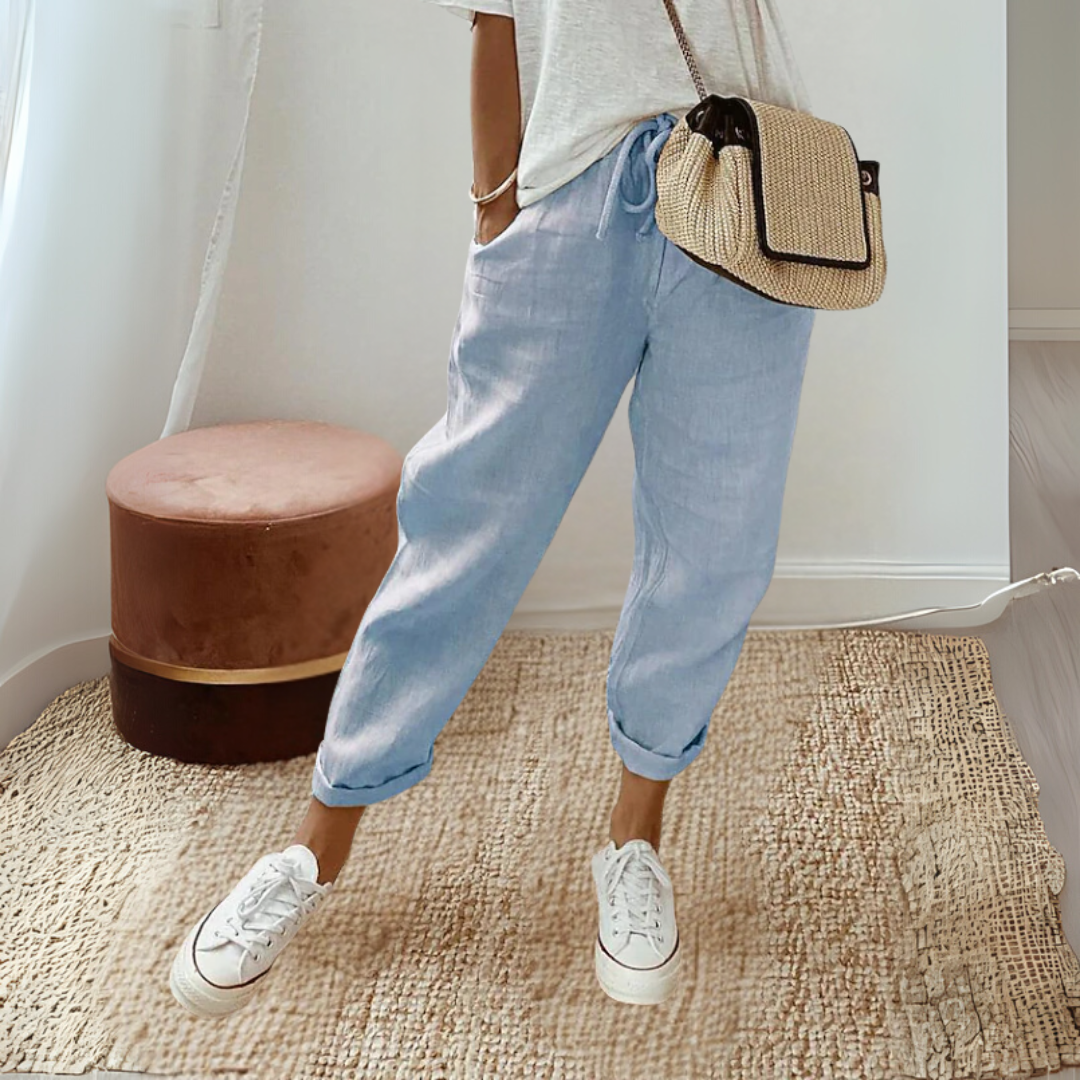 コットン バッギー レース サマー パンツ