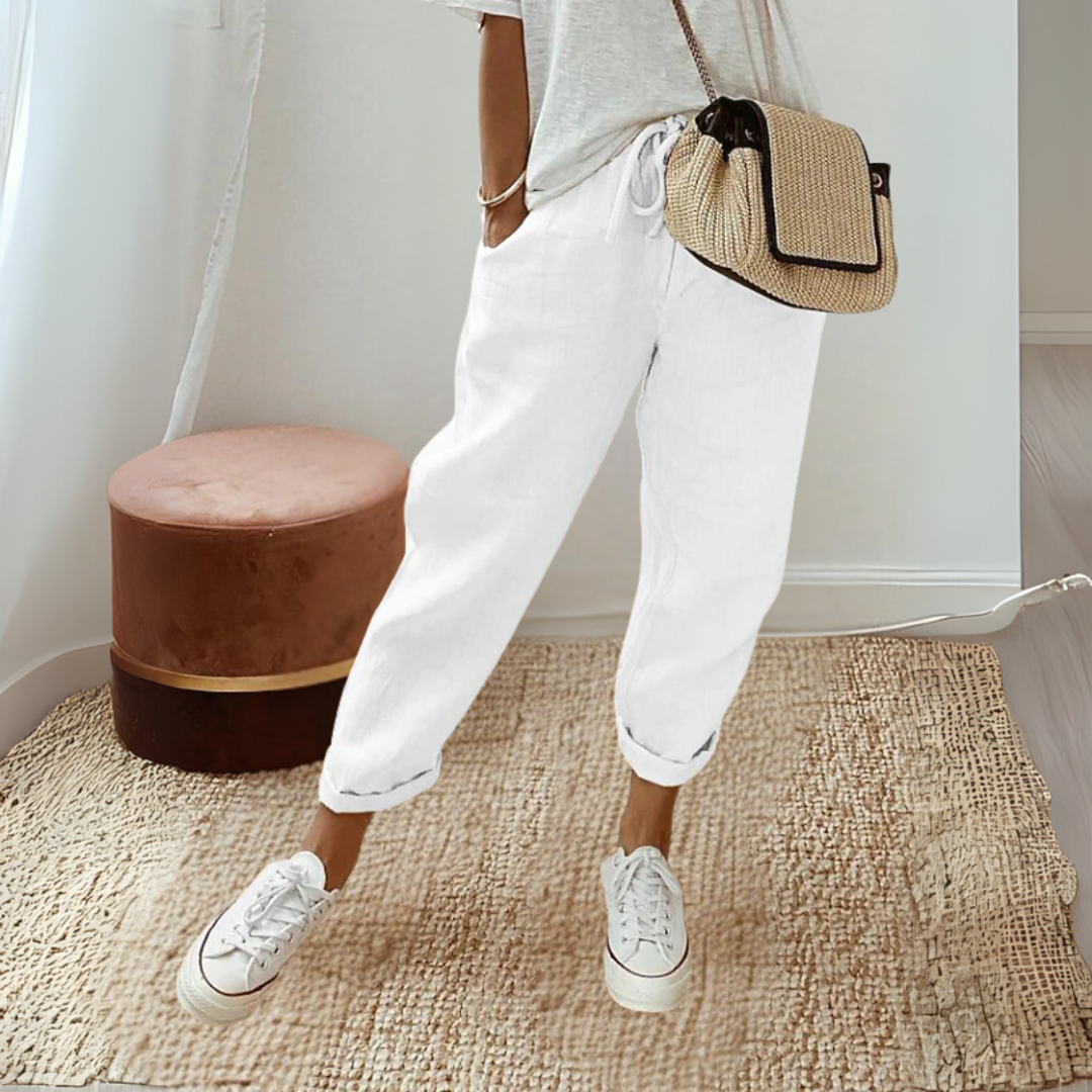 コットン バッギー レース サマー パンツ