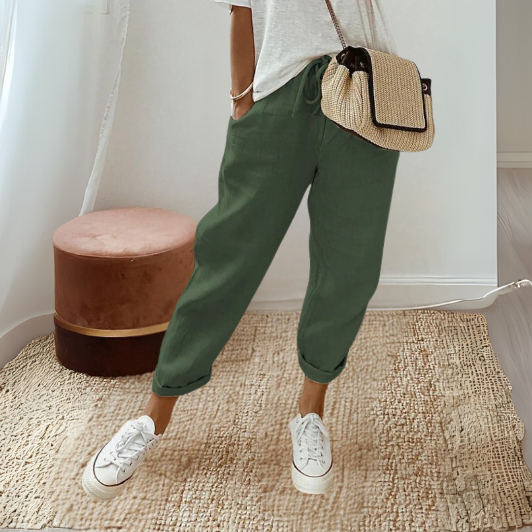 コットン バッギー レース サマー パンツ