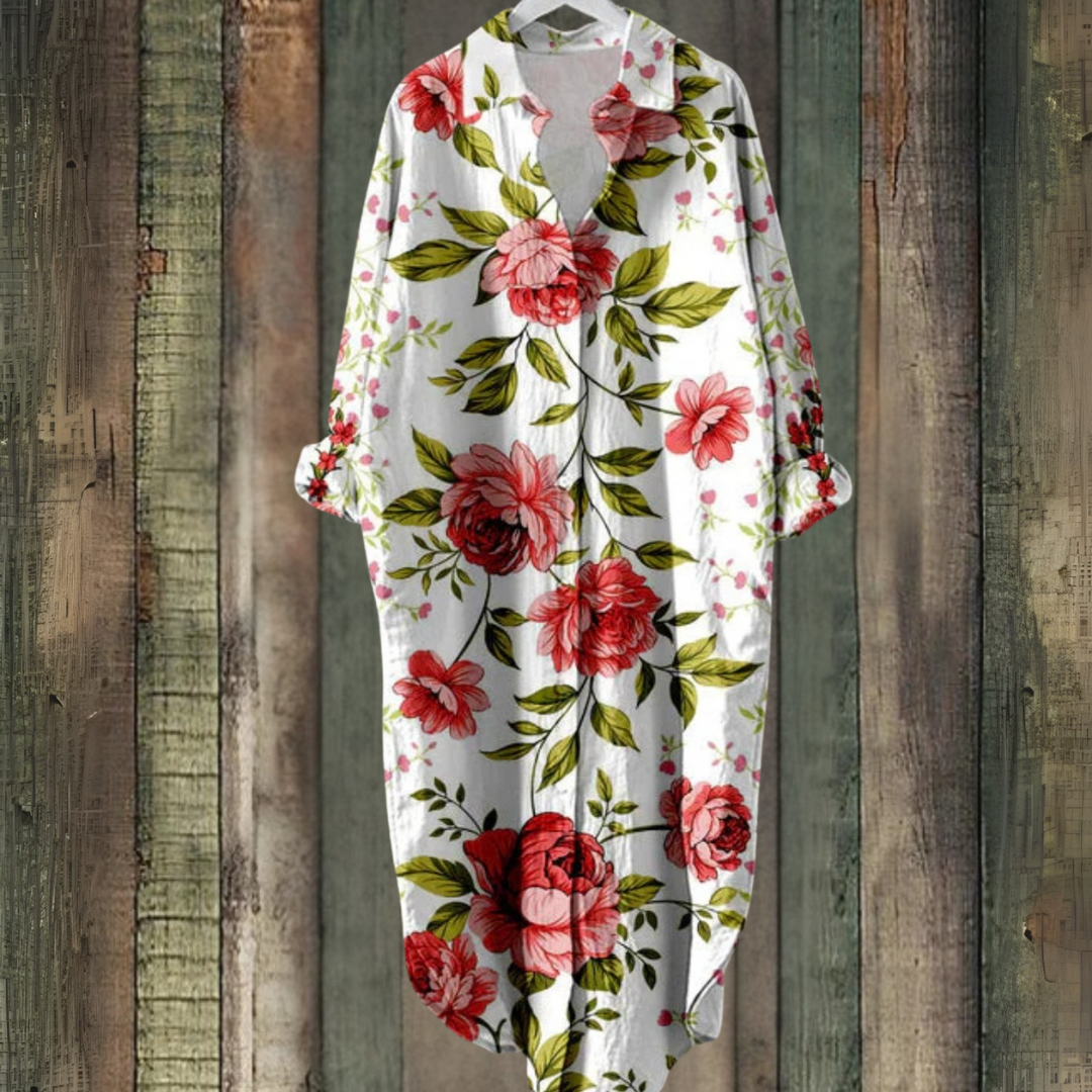 フラワープリント サマー ミニドレス