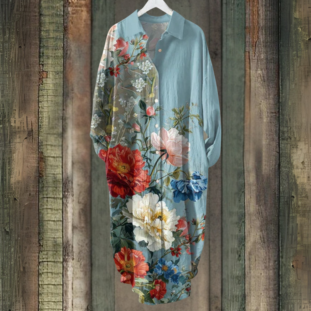 フラワープリント サマー ミニドレス