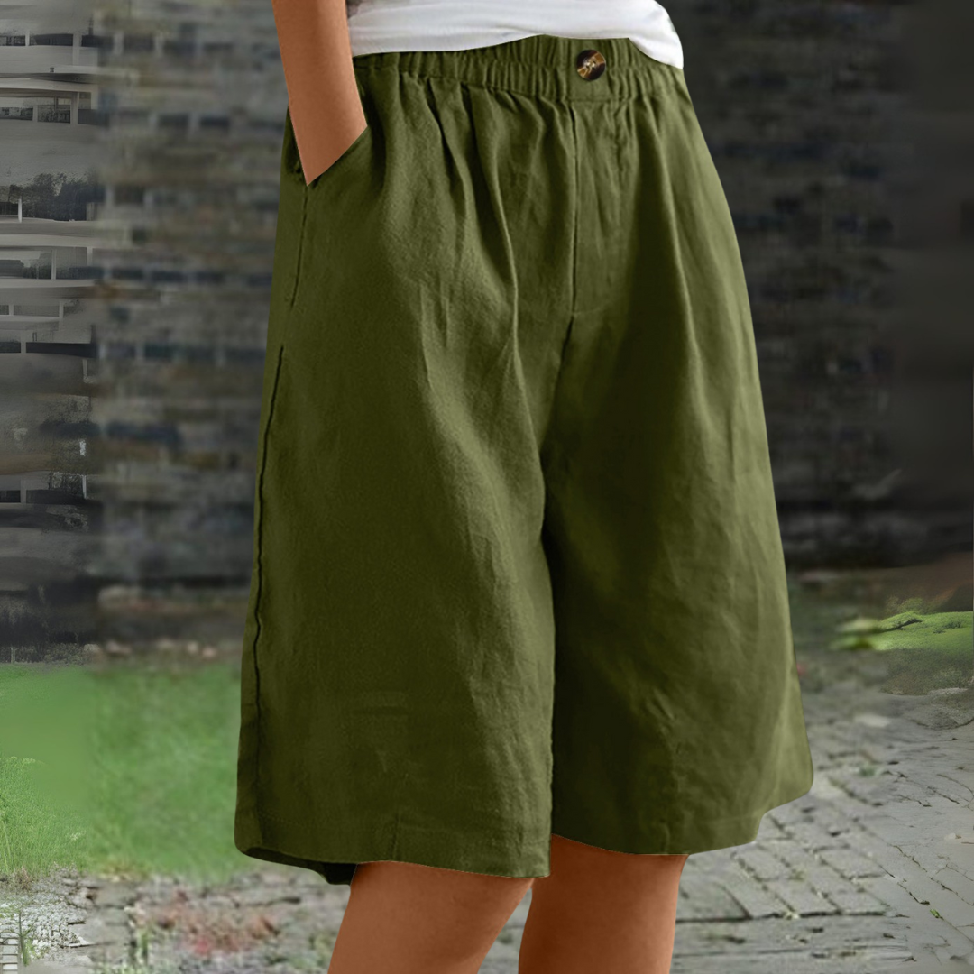 グリーン ルーズパンツ