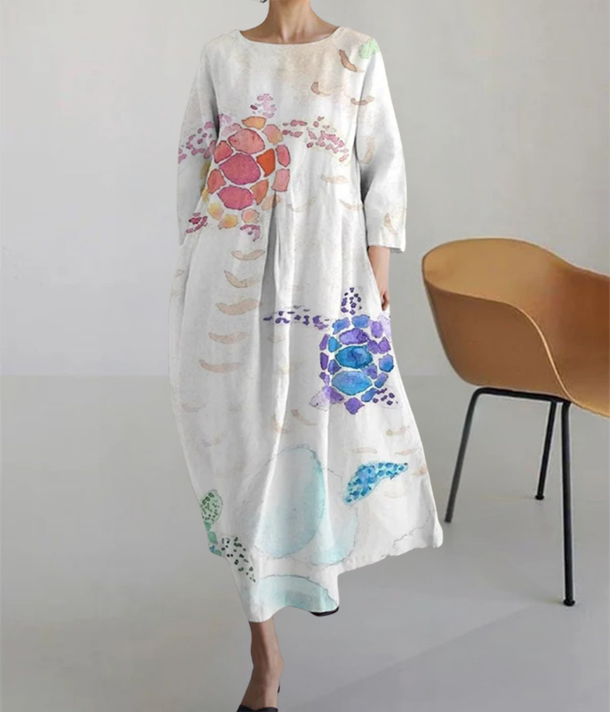 クラシックアートスタイル ミディドレス