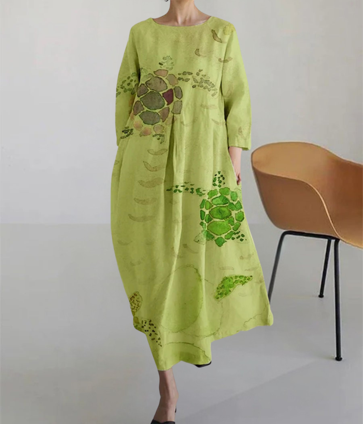 クラシックアートスタイル ミディドレス