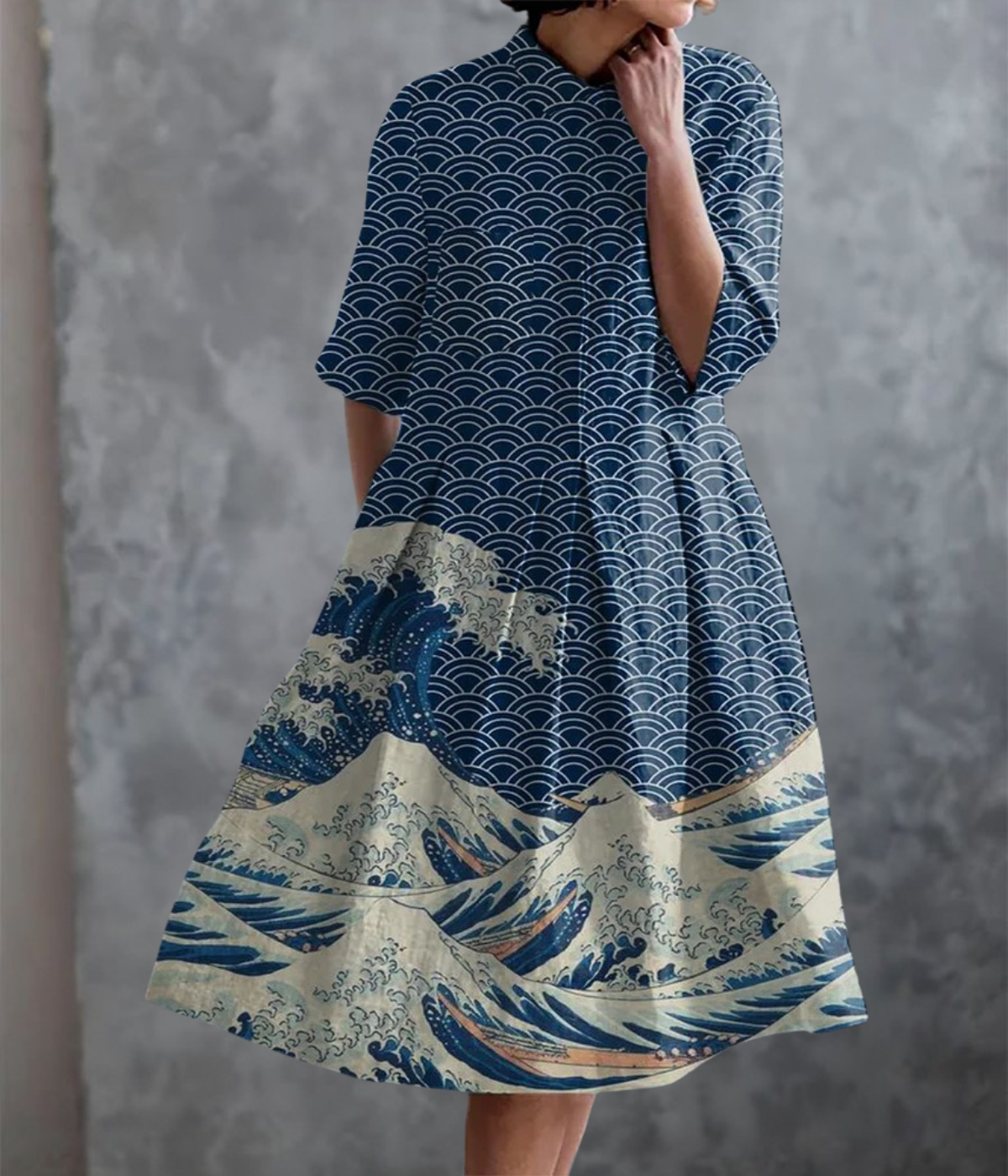 ブルーオーシャンのダブルポケットドレス