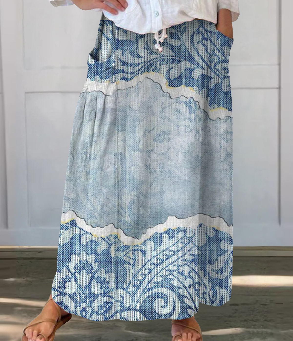 ブルーオーシャン風ロングスカート