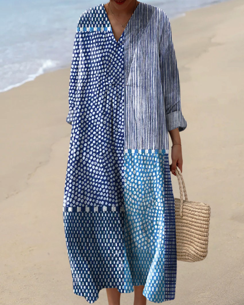 ソフトタッチプリントワンピース