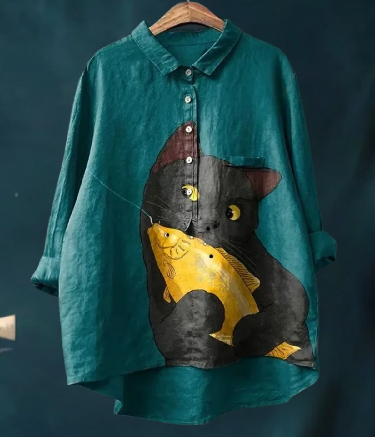 猫アートシャツ