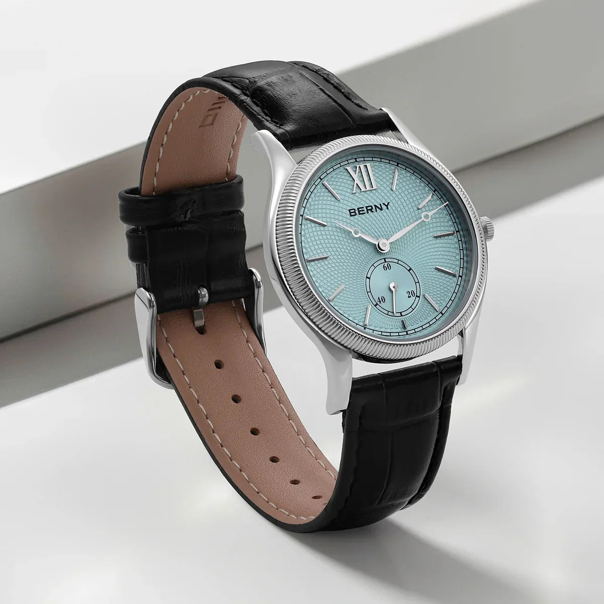 バーニー クラシック レザー ストラップ ウォッチ, 38mm