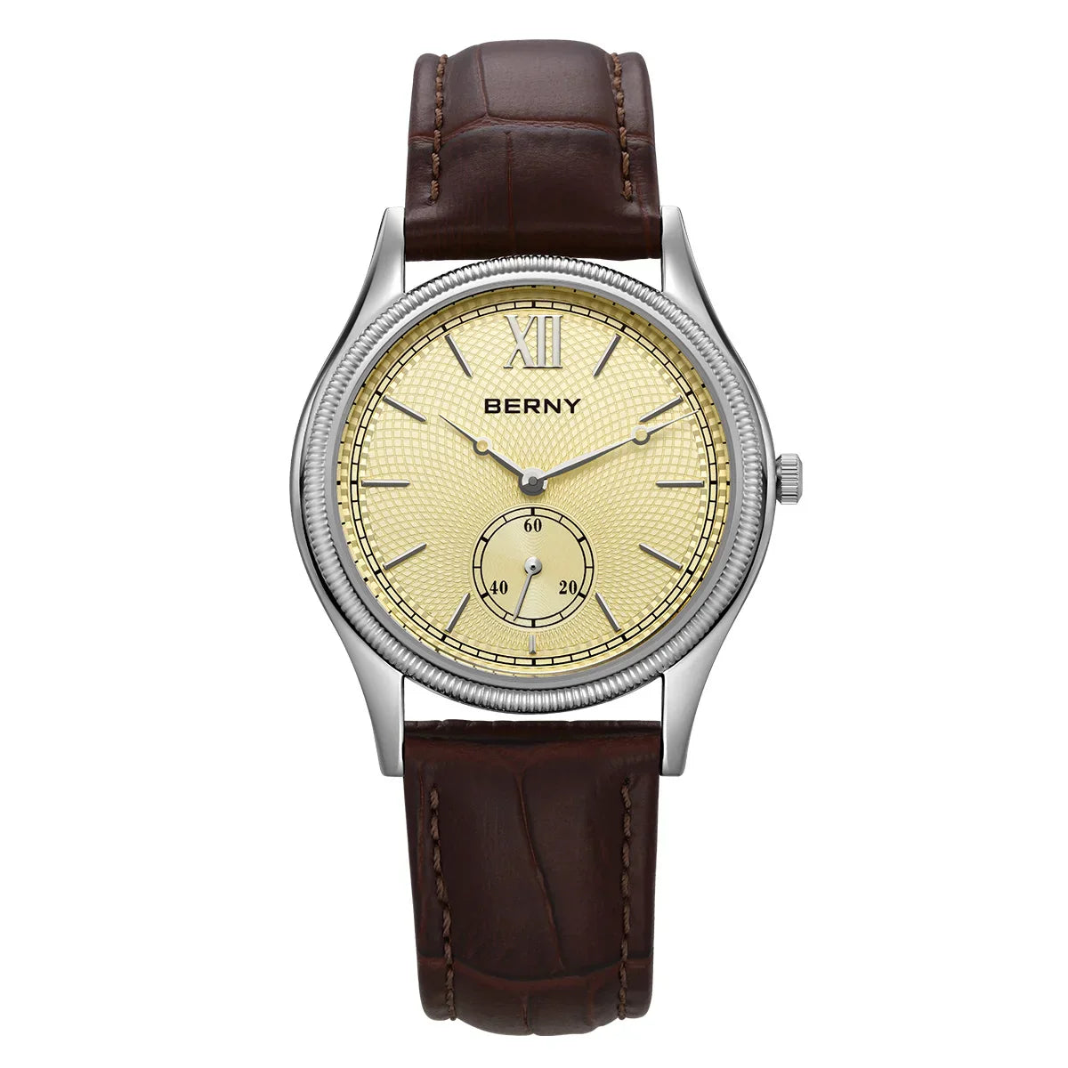 バーニー クラシック レザー ストラップ ウォッチ, 38mm