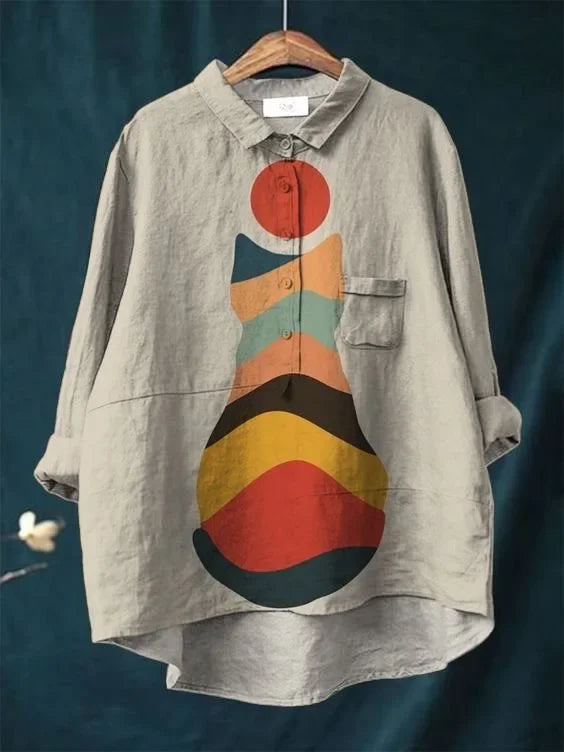 猫アートシャツ