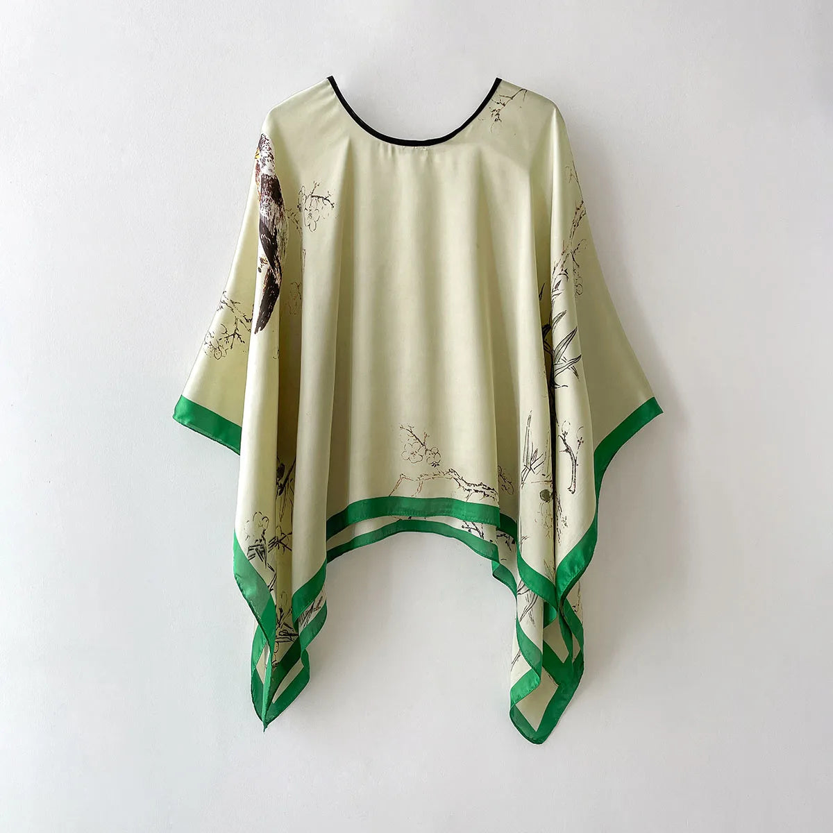 女性用夏のシルクスカーフブラウス