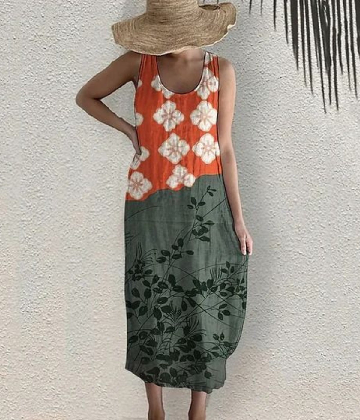 ダイヤモンドスタイル カジュアルノースリーブワンピース