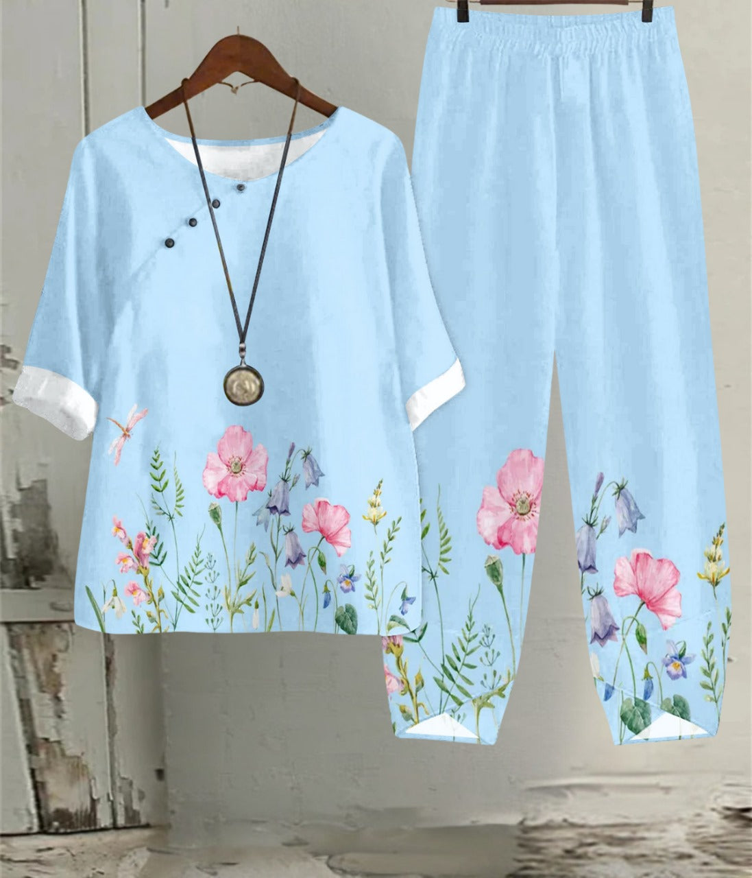 スカイブルーフローラル・スプリングアートセット