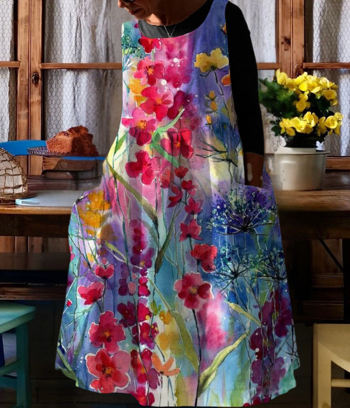 フラワー サマー ミディ スカート