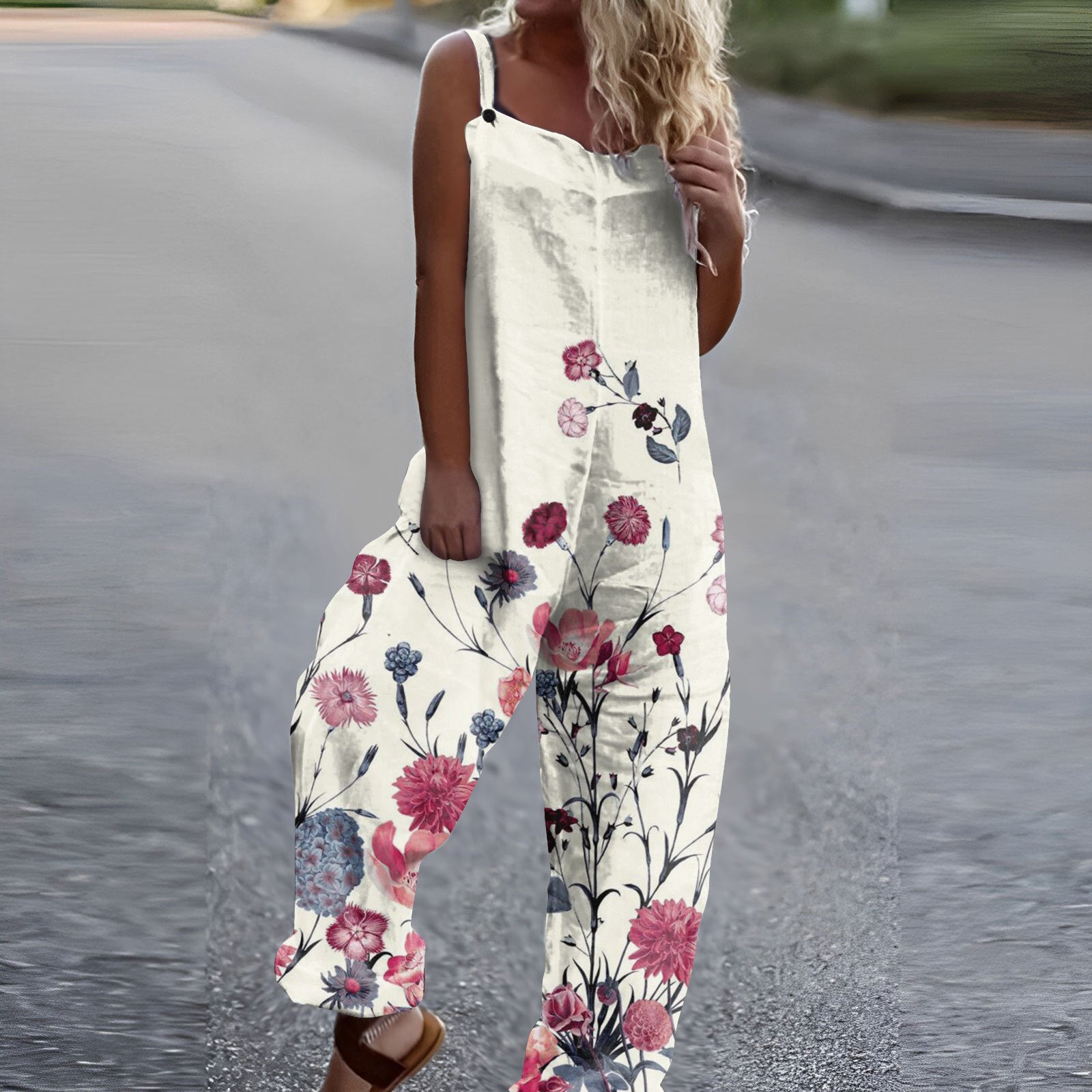 快適なワイドレッグジャンプスーツ