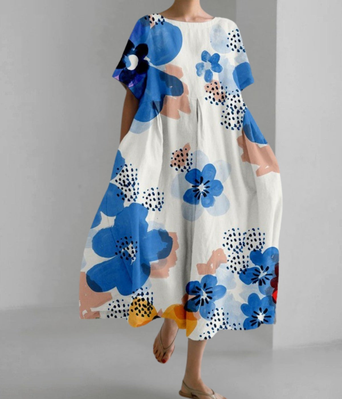 ワイドドレス フラワー サマードレス