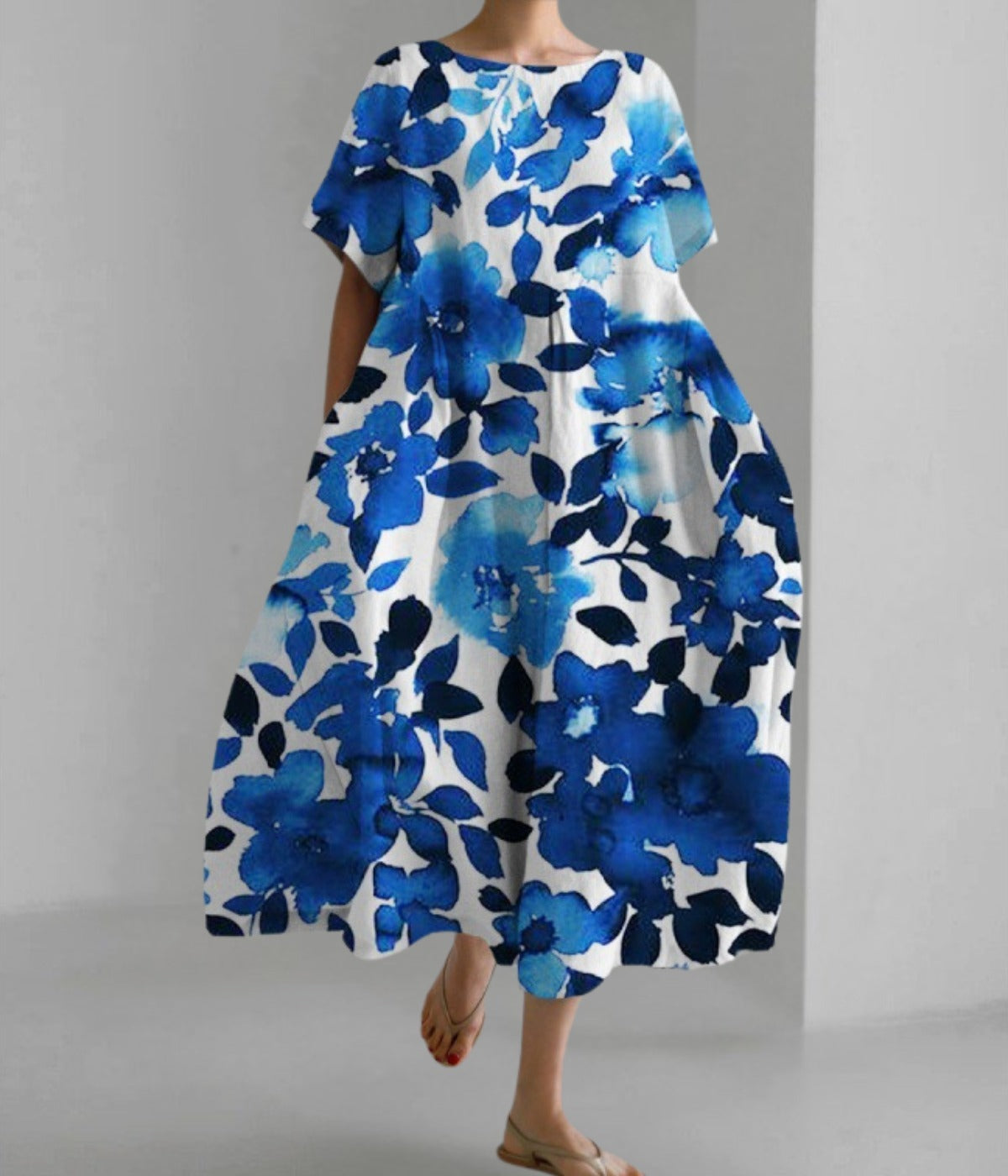 ワイドドレス フラワー サマードレス