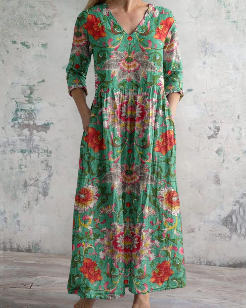 グリーンローズロングスカート