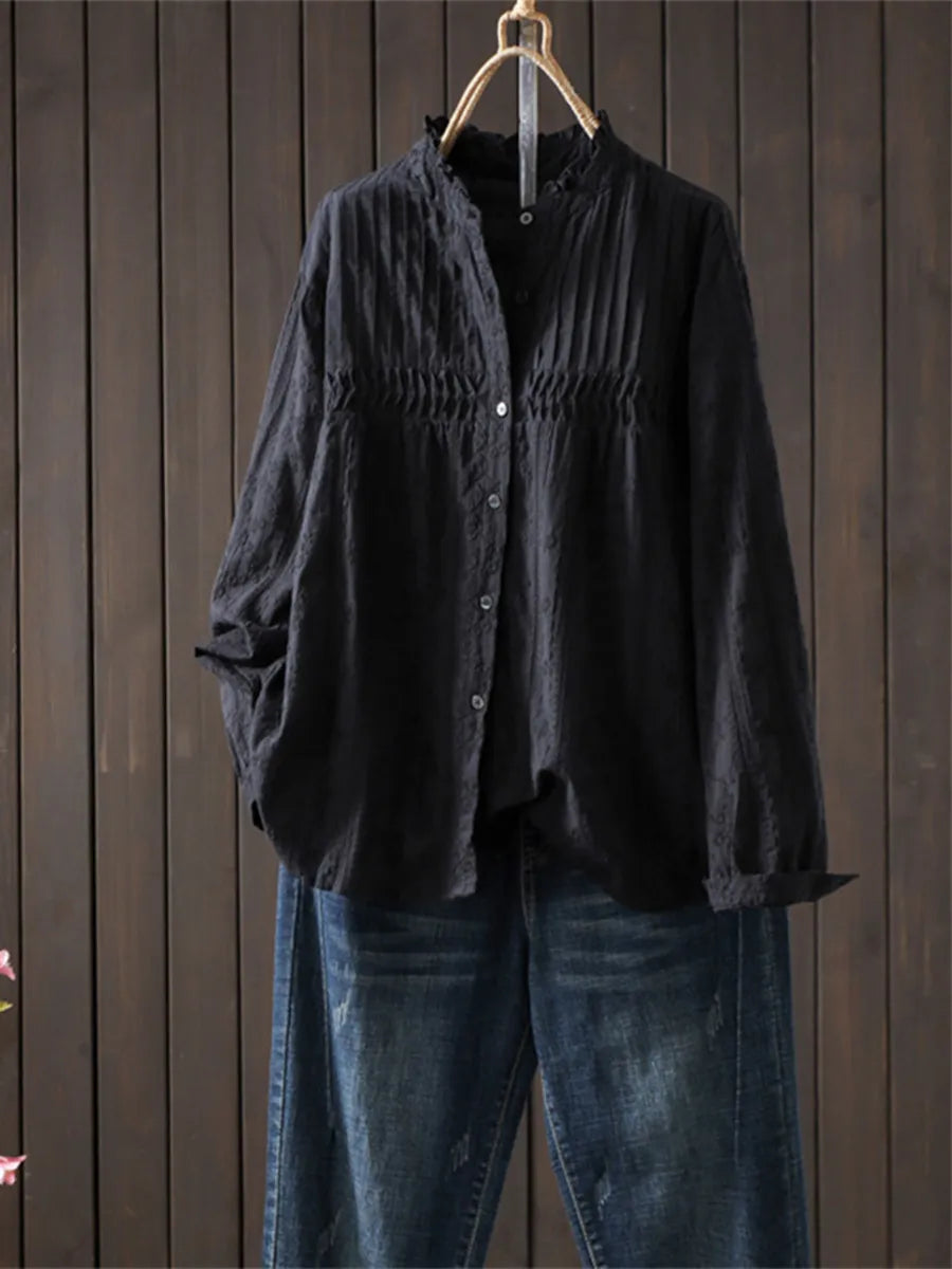 レトロレースカラーブラウス