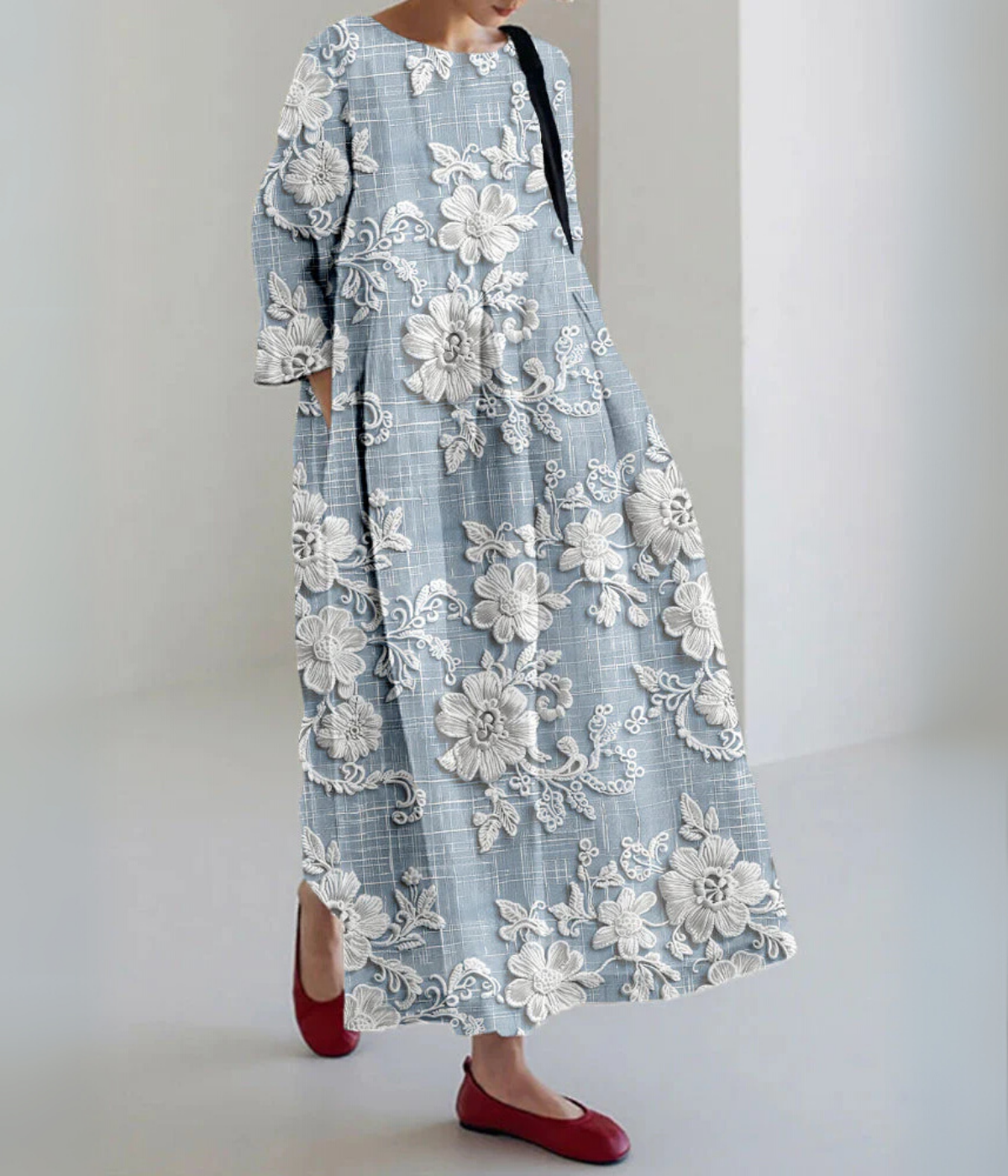 花柄ロングスリーブワンピース