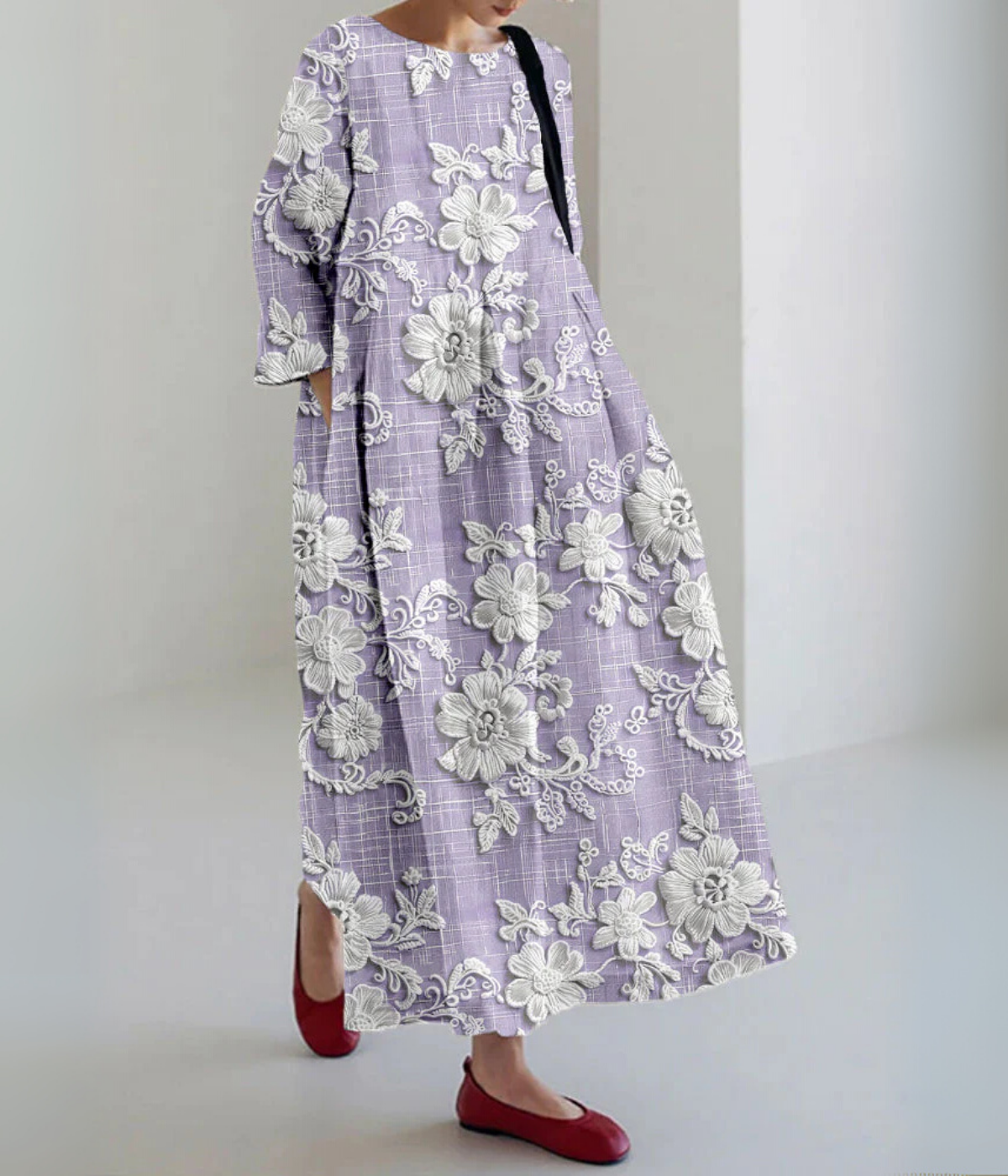 花柄ロングスリーブワンピース