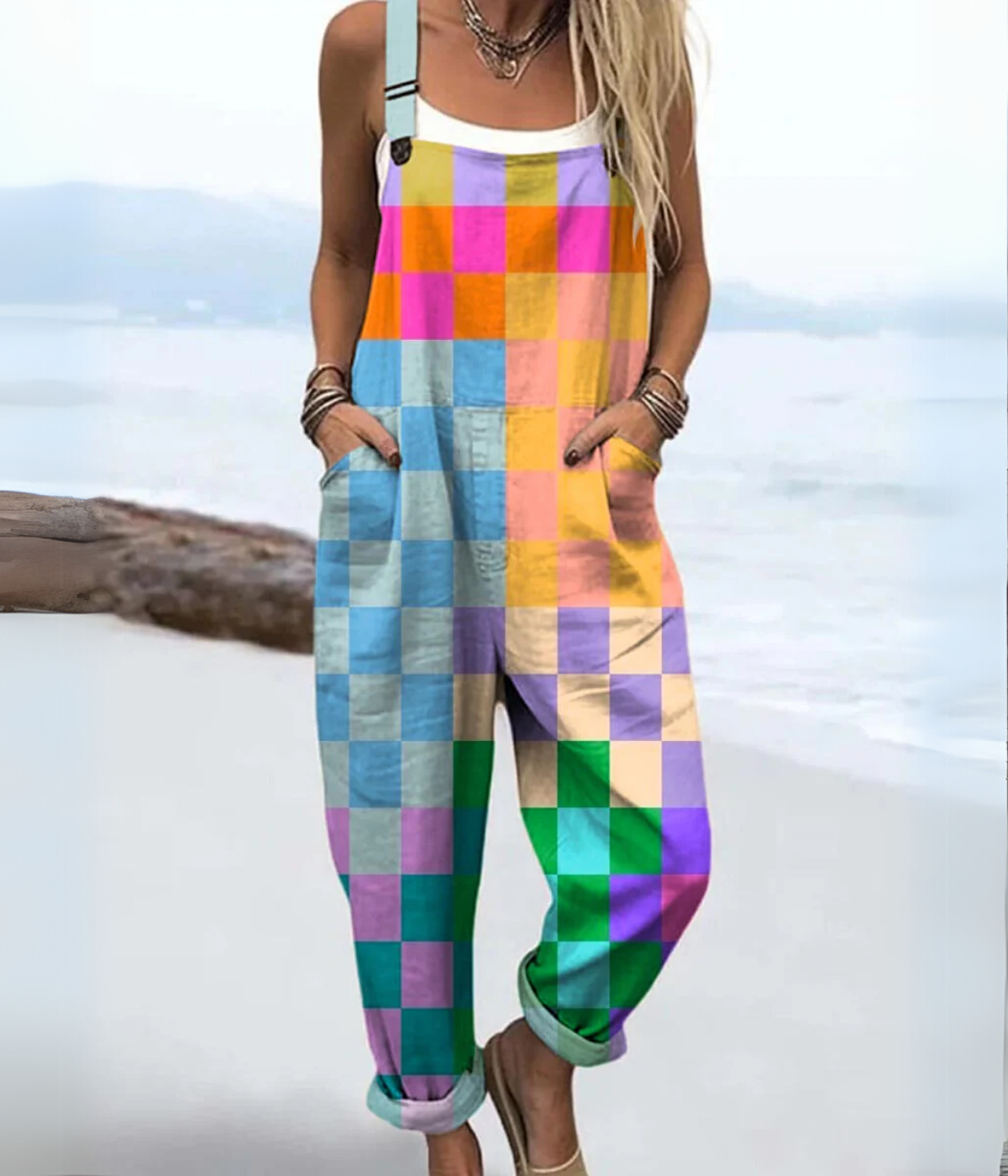 ピクセルブルームサマージャンプスーツ