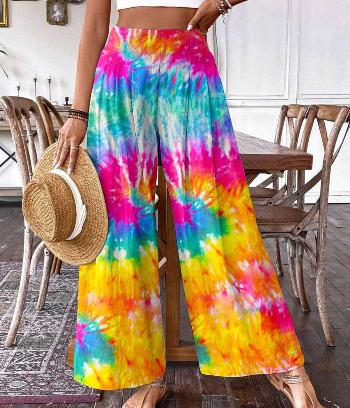 タイダイ・ワイドレッグ・パンツ