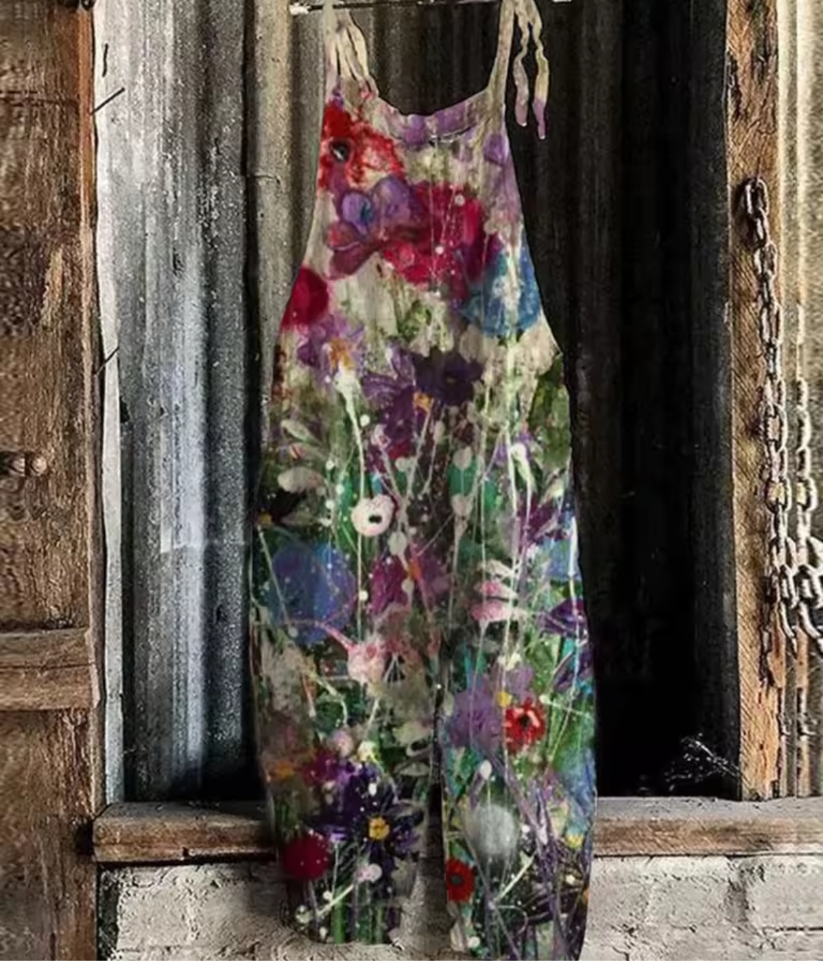 ビンテージボヘミアン風ジャンプスーツ