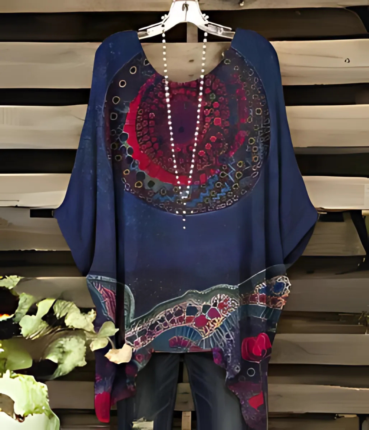 パープル・マンデラ・アートプリント・トップス