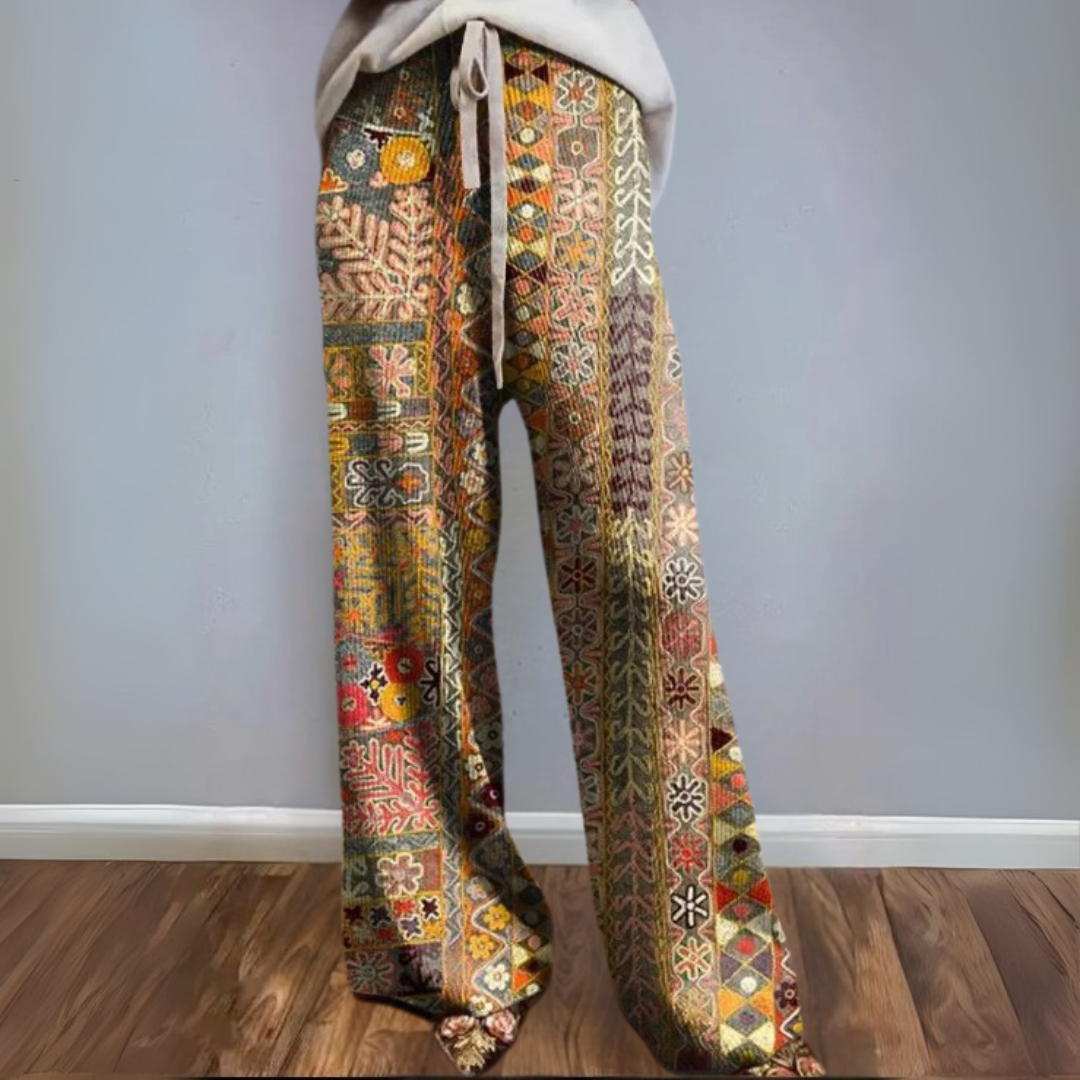 ブラウン レトロスタイル パンツ