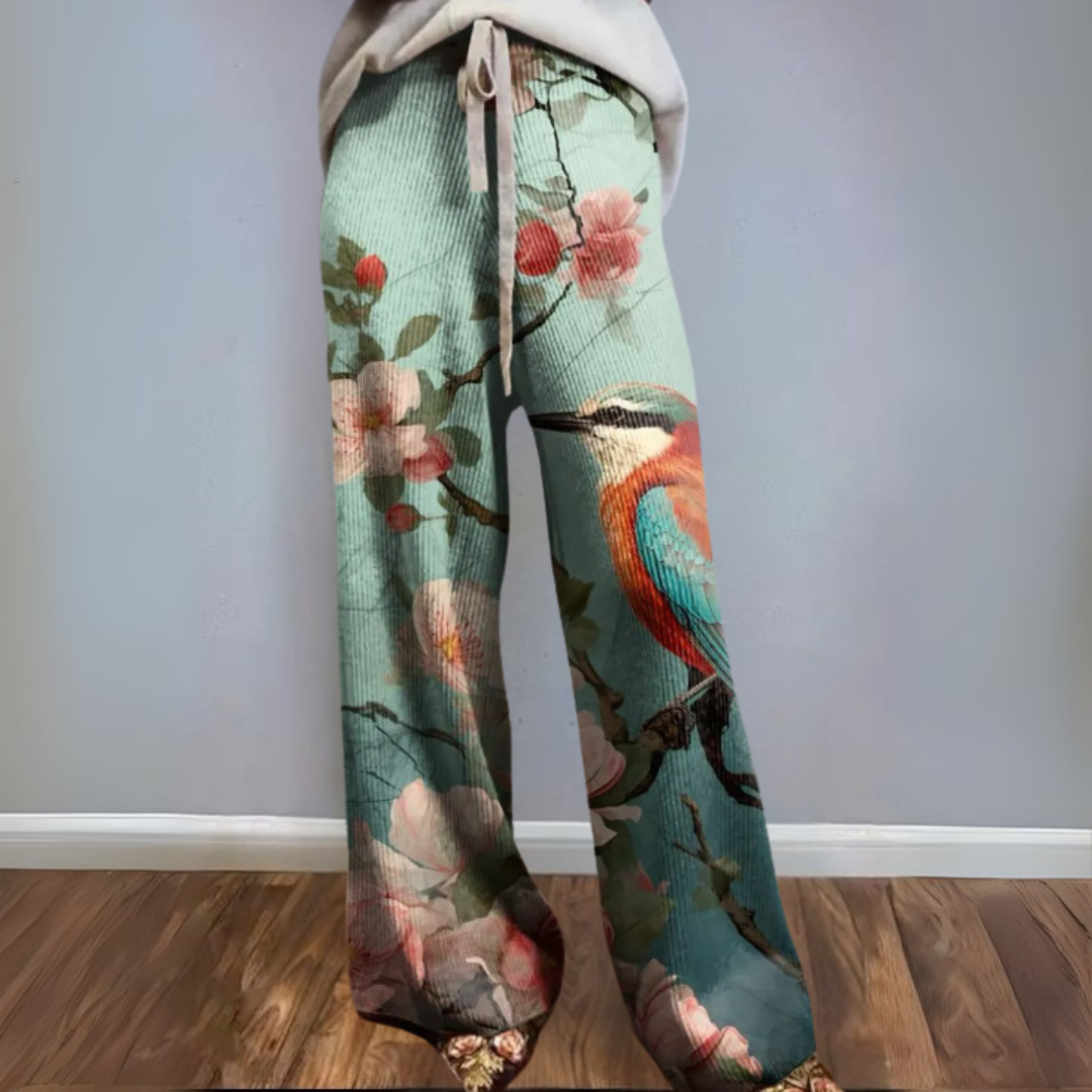 ライトグリーン レトロスタイル パンツ